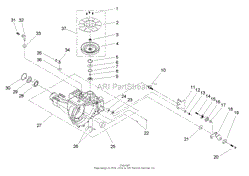 HOUSING AND FAN ASSEMBLY TRANSAXLE ASSEMBLY NO. 104-4310