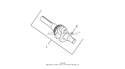 CRANKSHAFT ASSEMBLY KOHLER MODEL CH15S-44533