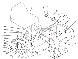 FENDER, SEAT AND TAIL LIGHT / REFLECTOR ASSEMBLY