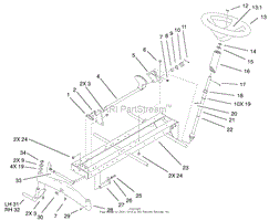 FRAME, AXLE, AND STEERING ASSEMBLY