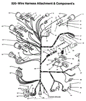 520-WIRE HARNESS ATTACHMENT &amp; COMPONENT-S