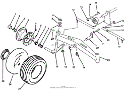 FRONT AXLE AND WHEEL ASSEMBLY