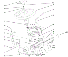 MANUAL STEERING &amp; TILT ASSEMBLY