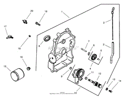 OIL PAN / LUBRICATION ASSEMBLY KOHLER CH22S-66545