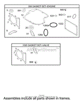 GASKET ASSEMBLY BRIGGS AND STRATTON MODEL 280H07-0166-E1