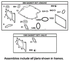 GASKET ASSEMBLY BRIGGS AND STRATTON 286H77-0165-E1