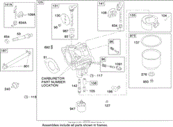 CARBURETOR ASSEMBLY BRIGGS AND STRATTON 31H777-0168-E1