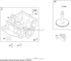 CRANKCASE ASSEMBLY BRIGGS AND STRATTON 31H777-0168-E1