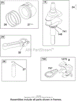 CRANKSHAFT ASSEMBLY BRIGGS AND STRATTON 31H777-0168-E1