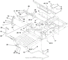 DECK LIFT AND SEAT SUPPOORT ASSEMBLY