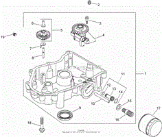 OIL PAN AND LUBRICATION ASSEMBLY KOHLER SV730-0025