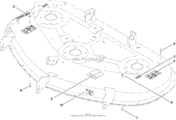 50 INCH DECK AND DECAL ASSEMBLY NO. 117-1291