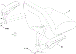 SEAT AND ARMREST KIT ASSEMBLY NO. 117-1227