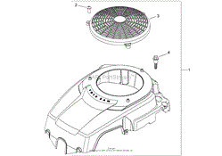 BLOWER HOUSING AND BAFFLE ASSEMBLY KOHLER SV590-0023