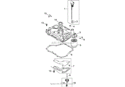 OIL PAN AND LUBRICATION ASSEMBLY KOHLER SV590-0023