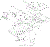 DECK LIFT AND SEAT SUPPORT ASSEMBLY