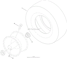 13 INCH WHEEL AND TIRE ASSEMBLY NO. 119-3473