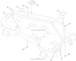 50 INCH DECK AND DECAL ASSEMBLY NO. 121-0734