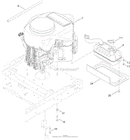 ENGINE AND MUFFLER ASSEMBLY