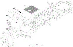 FRAME, FRONT AXLE AND CASTER WHEEL ASSEMBLY