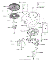 COOLING EQUIPMENT ASSEMBLY KAWASAKI FH500V-BS36