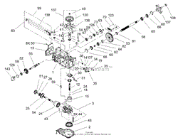 LH HYDRO TRANSAXLE ASSEMBLY NO. 107-1709