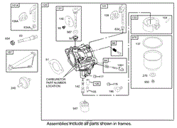 CARBURETOR ASSEMBLY BRIGGS AND STRATTON 280H07-0166-E1