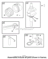 CRANKSHAFT ASSEMBLY BRIGGS AND STRATTON 280H07-0166-E1