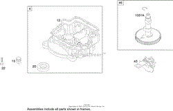 CRANKCASE ASSEMBLY BRIGGS AND STRATTON 280H07-0166-E1