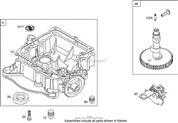 CRANKCASE ASSEMBLY BRIGGS AND STRATTON 31P777-0125-E1