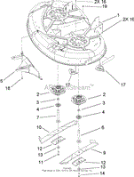 42 INCH BOTTOM DECK ASSEMBLY