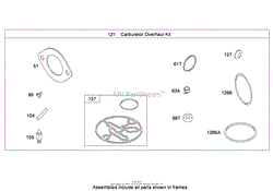 CARBURETOROVERHAUL KIT (NIKKI) BRIGGS AND STRATTON MODEL 31P777-0133-E1