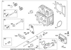 CYLINDER HEAD ASSEMBLY BRIGGS AND STRATTON MODEL 31P777-0133-E1