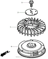 FLYWHEEL ASSEMBLY HONDA GXV530 EXA2