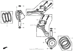 PISTON AND CONNECTING ROD ASSEMBLY HONDA GXV530 EXA2