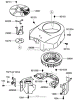 COOLING EQUIPMENT ASSEMBLY KAWASAKI FH541V-CS50