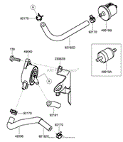 FUEL TANK AND VALVE ASSEMBLY KAWASAKI FH541V-CS50