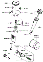 LUBRICATION EQUIPMENT ASSEMBLY KAWASAKI FH541V-CS50