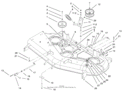 44IN DECK BELT DRIVE AND LIFT ASSEMBLY