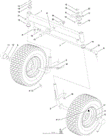 FRONT AXLE AND WHEEL ASSEMBLY