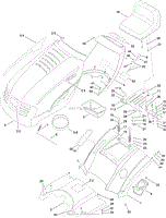 HOOD, SEAT AND FENDER ASSEMBLY