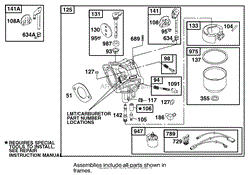 CARBURETOR ASSEMBLY BRIGGS AND STRATTON 311777-0151-E1