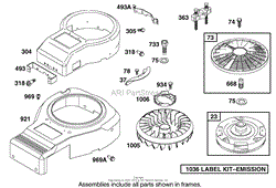 BLOWER HOUSING ASSEMBLY BRIGGS AND STRATTON 311777-0151-E1