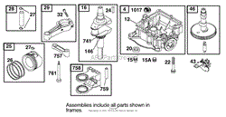 CRANKCASE ASSEMBLY BRIGGS AND STRATTON 311777-0151-E1