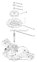 FAN PULLEY ASSEMBLY TRANSMISSION ASSEMBLY NO. 104-2889