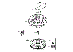 FLYWHEEL ASSEMBLY BRIGGS AND STRATTON 282H79-23502
