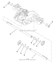 AXLE SHAFT ASSEMBLY TRANSMISSION ASSEMBLY NO. 104-2889