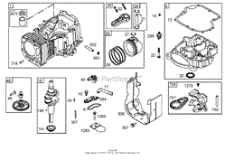 CYLINDER, CRANKSHAFT AND PISTON ASSEMBLIES BRIGGS AND STRATTON 282H79-23502