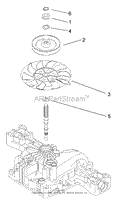 FAN PULLEY ASSEMBLY TRANSMISSION ASSEMBLY NO. 104-2889