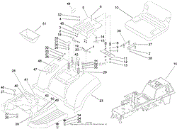 FRAME AND SEAT ASSEMBLY